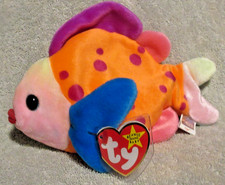 Ty Beanie Baby Lips the Fish DOB March 15, 1999 MWMT Free Shipping