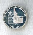 1985~CLAYTON SILVER MINING ~ 50YRS.~ IDAHO~ 1oz .999 SILVER ROUND