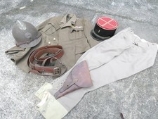 FRANCE 1940 Tenue Officier 149 RIF Infanterie Vareuse Casque Adrian Culotte Kepi