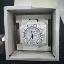 Moonswatch Mission To The Moonphase - Full Moon White 