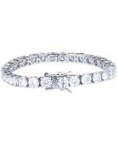 D Color 17.5cttw Moissanite Tennis Bracelet  925 Sterling Silver  7  VVS1 5mm