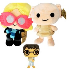 Harry Potter 9in Plush Luna Lovegood + Dobby House Elf + Funko Pop Harry Potter