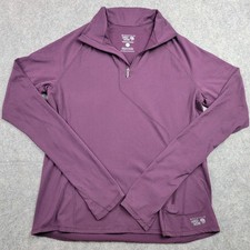 Mountain Hardwear Pullover Womens Small Purple Half Zip Long Sleeve Thumbholes