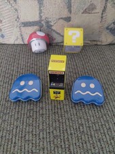 Nintendo Super Mario Bros namco pac man Candy Tin Containers MUSHROOM & BLOCKs