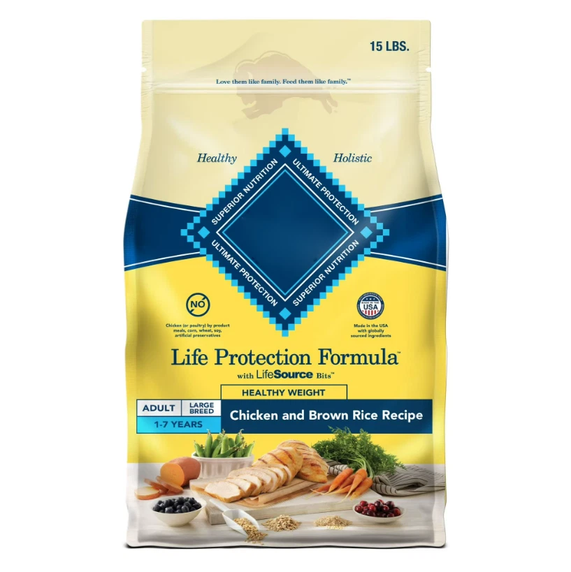 Healthy Weight Chicken Dry Dog Food for Adults, 15lb Bag, Formula for Life