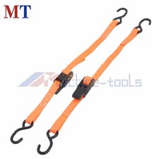 2 Pack 1" x 4' 2400 LBS Ratchet Boat Trailer Transom Tie Down Straps with S-Hook