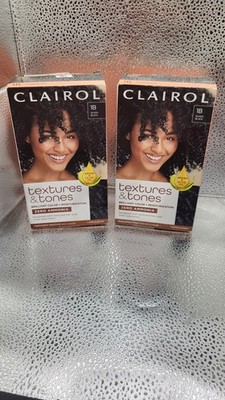 Clairol Textures Tones Permanent Hair Dye 1B Silken Black Pack of 2. II