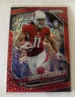 2025 Panini Prizm Football Red Sparkle Larry Fitzgerald #299