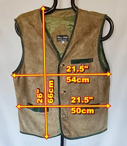 VEST VINTAGE VERA PELLE TRACHTEN OKTOBERFEST LEATHER MENS US 40 EU 50 image 2