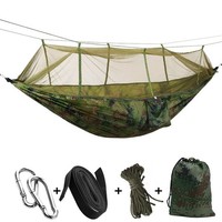 Outdoor HäNgematte Moskitonetz Fallschirmstoff Tragbar Camping 260X140Cm 200Kg