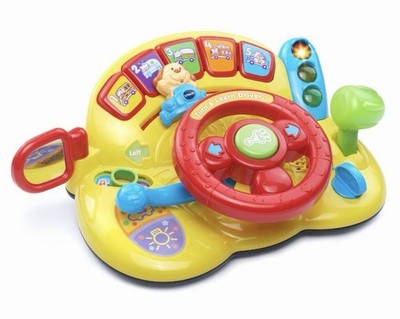 VTech Turn and Learn Driver - Interactive Toddler Steering Wheel Toy - Yellow