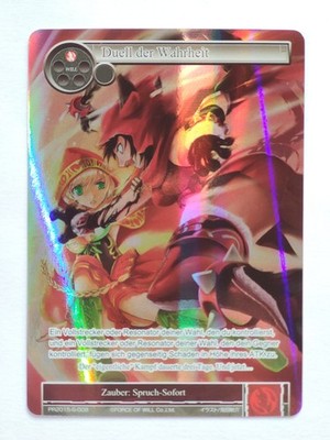 Duell der Wahrheit PR2015-G-008  Force of Will Karte Promo Full Art deutsch 