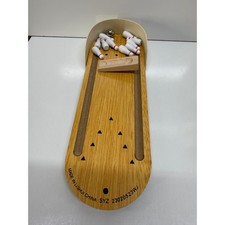 SYZ Mini Bowling Game Wooden Tabletop Desktop Toy Set with Pins and Ball