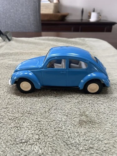 Vintage 1960s Tonka VW Blue Beetle Bug Pressed Steel Toy Car 52680 Very Nice!