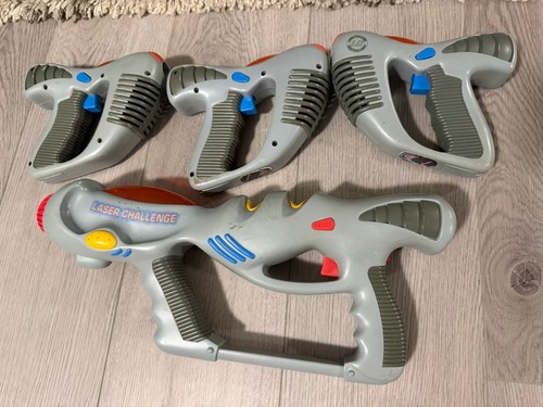 FOUR ToyMax Vintage 1996 Laser Challenge Team Force Blasters Guns
