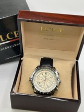 Dolce Diamond 48mm Stainless Steel Gold Dial Men's Watch