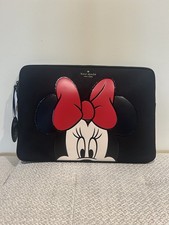 NWT Kate Spade New York Disney X Minnie Padded 15" Laptop Sleeve Case Black