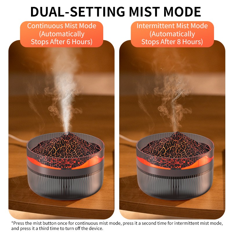 2L Fireplace Flame LED Essential Oil Diffuser Aroma Aromatherapy Air Humidifier#