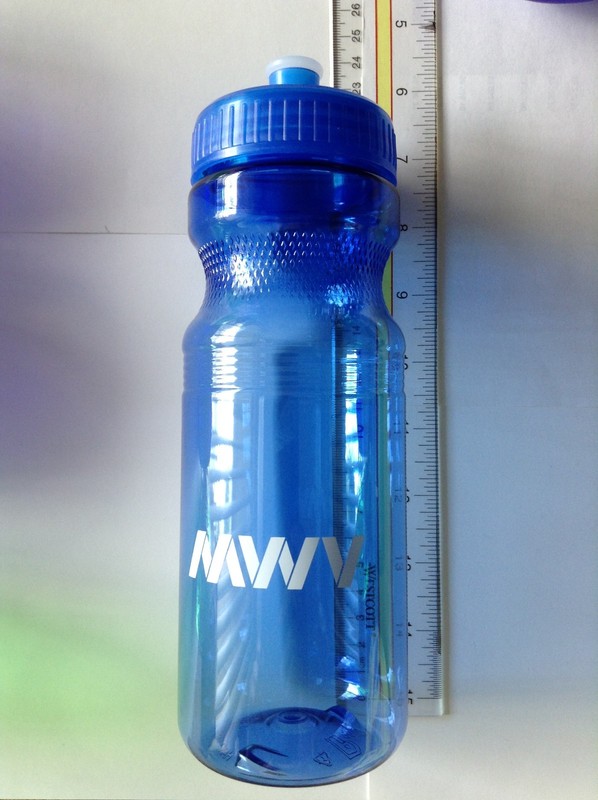 NEW! Beautiful Water Bottle Blue Plastic MWV MeadWestvaco Logo