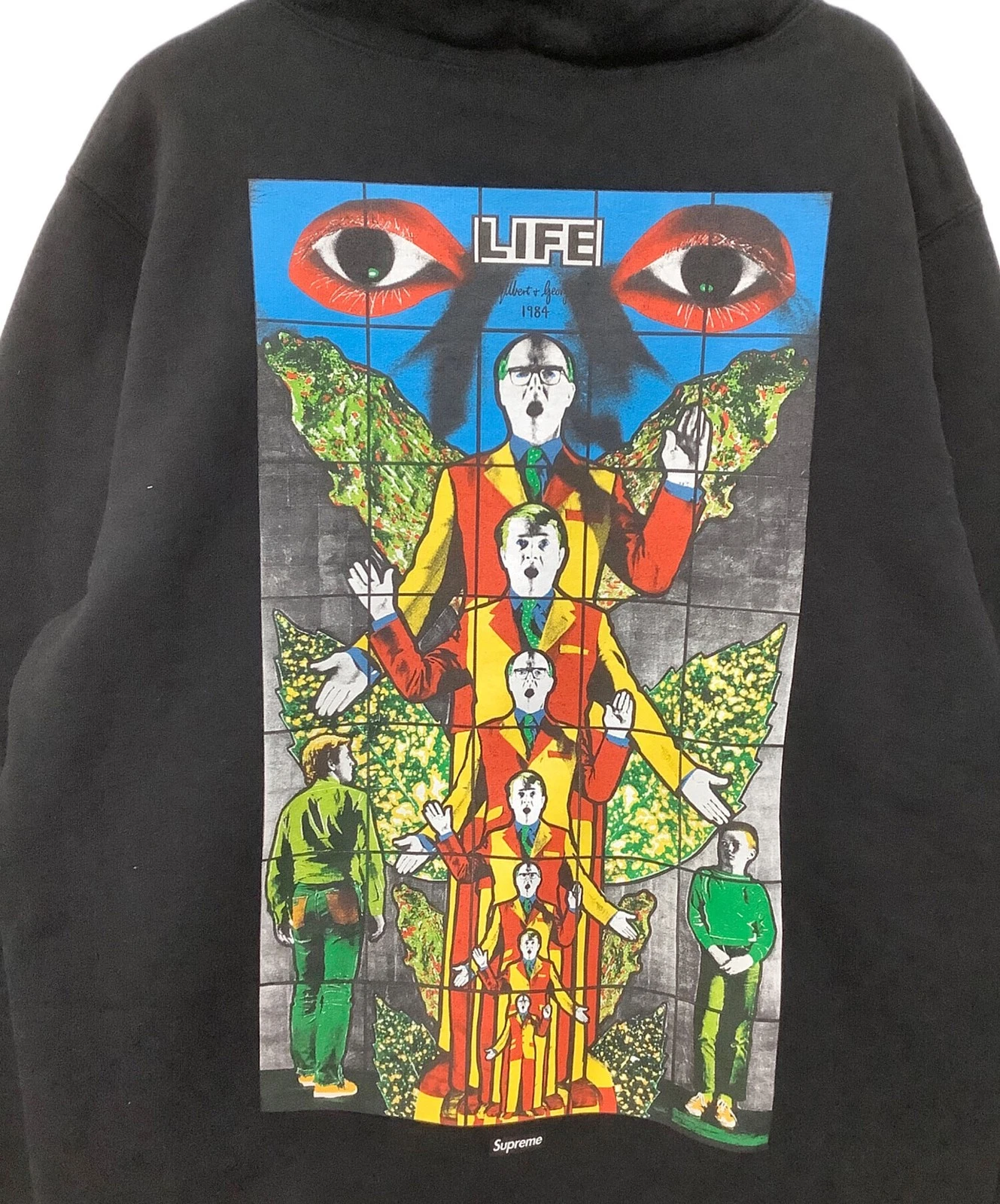 Felpa con cappuccio SUPREME LIFE taglia: M nera uomo