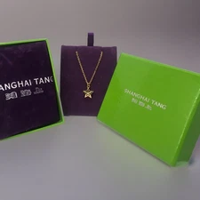Shanghai Tang Signed Crystal Star Necklace NIB