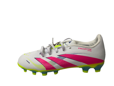 adidas Predator League Junior FG Fußballschuhe Weiß Pink UK 5.5 US 6 EU 38 2/3
