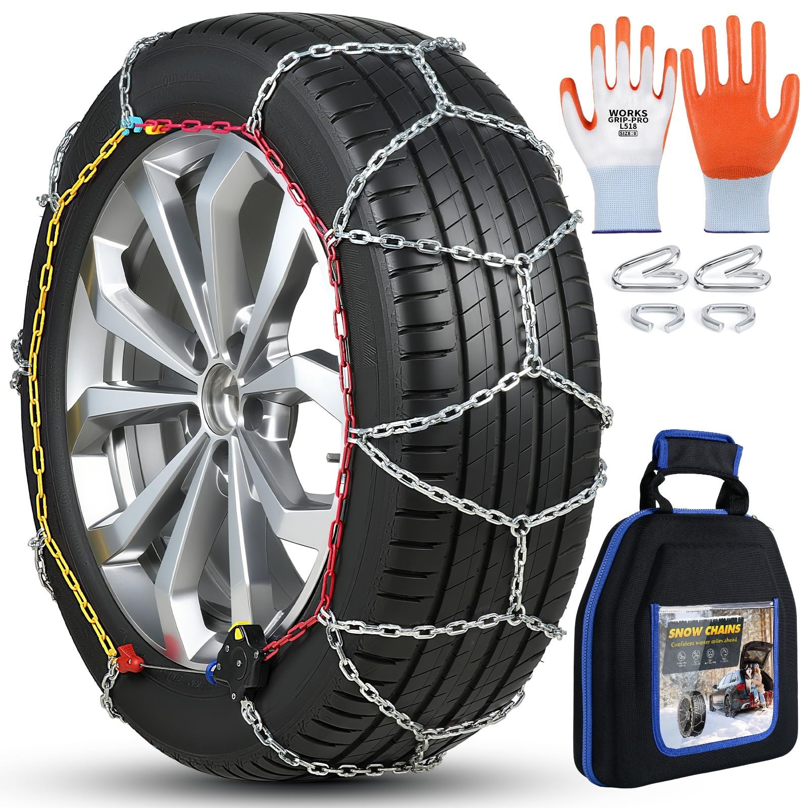 Auto-Trac Snow Tire Chains Hkn130 | Auto-Adjusting | Suv &Amp; Truck | Set Of 2