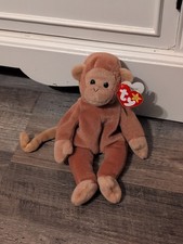 TY Beanie Baby Retired Bongo The Monkey 1995 With Tags