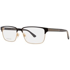 Gucci Demo Rectangular Men's Eyeglasses GG0383O 004 58 GG0383O 004 58