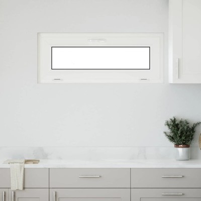 Kellerfenster 110x40cm weiß PVC Glas Drehkipp modern Innen robust stabil!