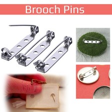25mm Brooch Fasteners Silver Badge Backs Safety Pins for Fabric Sewing Jewellery