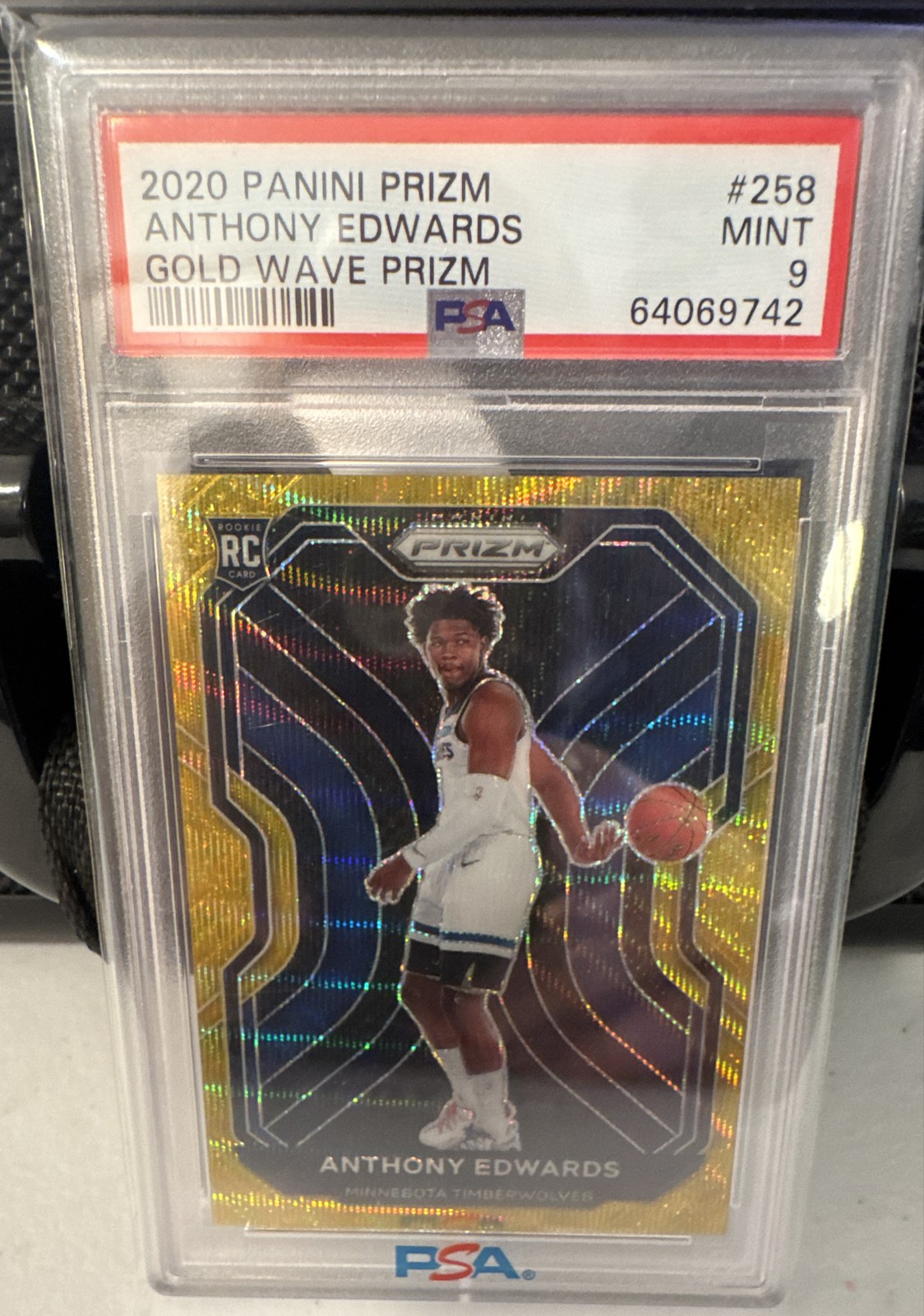 2020-21 Panini Prizm - Anthony Edwards #258 Gold Wave Prizm (RC)