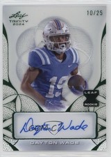 2024 Leaf Trinity Clear Auto Green 10/25 Dayton Wade #CA-DW1 Auto 13u1