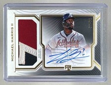 Michael Harris II 2023 Topps Definitive #DRPC-MH Rookie GU Patch Auto RC /50