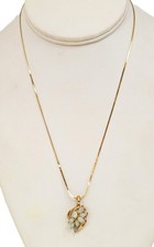 14K Gold Opal Pendent &Chain, 18'' Long