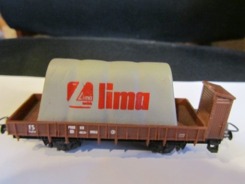 Lima  H0 -  2830, Flachwagen mit Plane  und Bremserhaus | Zustand: Gebraucht