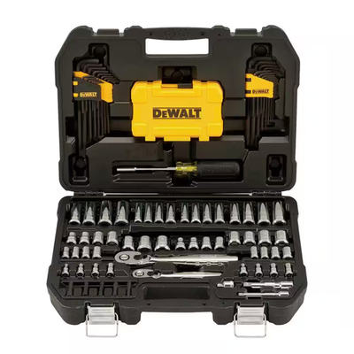 #ad #ad DEWALT 1 4 In. X 3 8 In. Drive Polished Chrome Mechanics Tool Set 108 Piece $103.52
