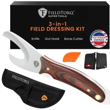 FIELDTORQ Field Dressing Kit | 3-in-1 Super Tool with Sheath & Sharpener