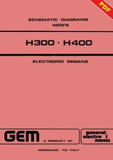 GEM H300 / H400 Elektronische Orgeln Serviceanleitung mit elektronischem Schaltplan
