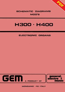 GEM H300 / H400 Electronic Organs Service Manual with Electronic Schematics