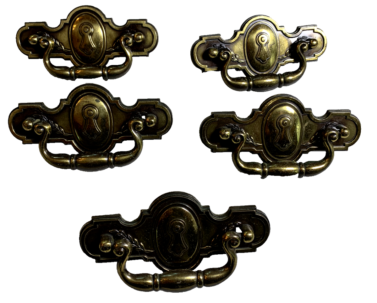 Vintage Mid Century 1970s 70s 1960s 60s Metal Drop Handles Knob