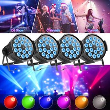 4PCS Par Stage Light 270W 4IN1 RGBW 18LED Strobe Beam DMX512 DJ Disco Party Show