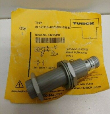 NEW! TURCK 20-250V 5MM DISTANCE PROXIMITY SENSOR BI5-GT18-ADZ30X2-B3331