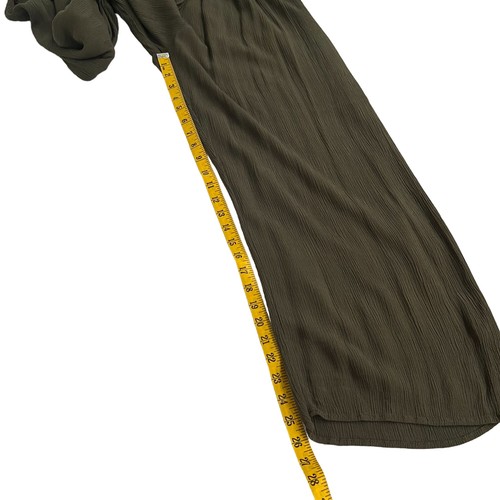 Stillwater Olive Green Gauzy Cotton Tie Front Cropped Pants Size XS - Picture 12 of 17