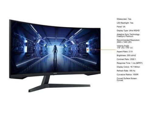 For parts SAMSUNG Odyssey G5 LC34G55TWWNXZA 34" WQHD 3440 x 1440 (2K) 1ms - Picture 12 of 17