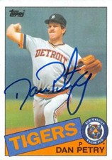 Dan Petry autographed baseball card (Detroit Tigers) 1985 Topps #435