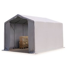 Storage Tent 3x6 m Industrial Tent PVC 850 N grey 3.0 m sides with zip gate