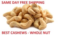 Whole CASHEWS Roasted No Salt Fresh Premium Bulk Whole Nut - BUY MORE SAVE MORE