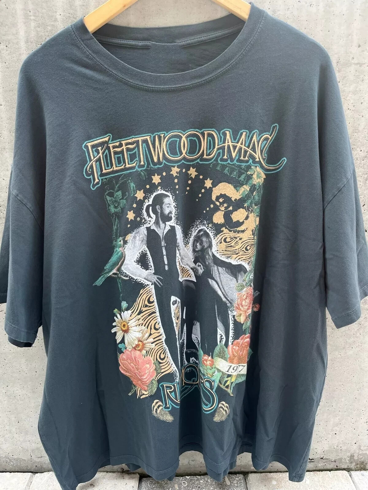 Fleetwood Mac Rumours 90s black short sleeve Reprint T shirt vtg NH11701