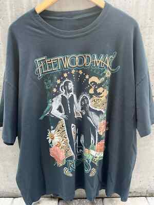 Fleetwood Mac Rumours 90s black short sleeve Reprint T shirt vtg NH11701